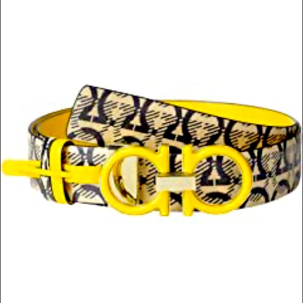 Reversible and adjustable Gancini belt